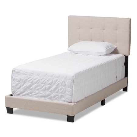 Baxton Studio Brookfield Modern Beige Twin Size Bed 138-7593